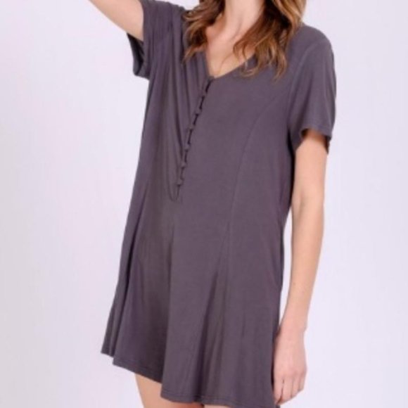 Very J Pants - NWT Very J Charcoal Gray Rowda Romper
